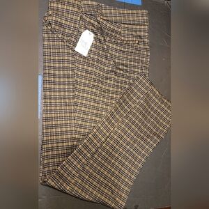 Plaid Women's Pants in Black and Tan Time And TRU 18 KNIT
